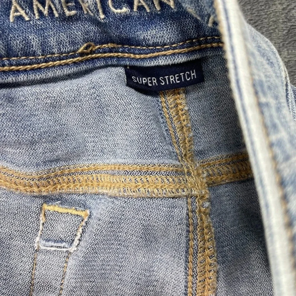 American Eagle‎ Womens Jeans Blue Size 18 Short Kick Boot Denim Light Wash